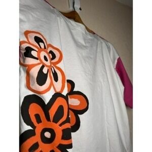 *Lot of 2* Marni x Uniqlo T-Shirt White‎ Floral Graphic Block Short Sleeve Top